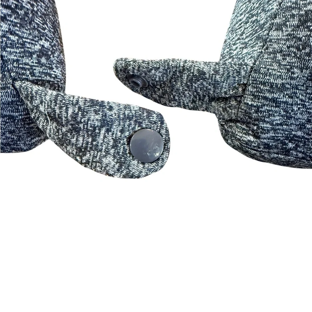 Swiss Tech Cool Touch Memory Foam Neck Pillow in heathered gray NWOT